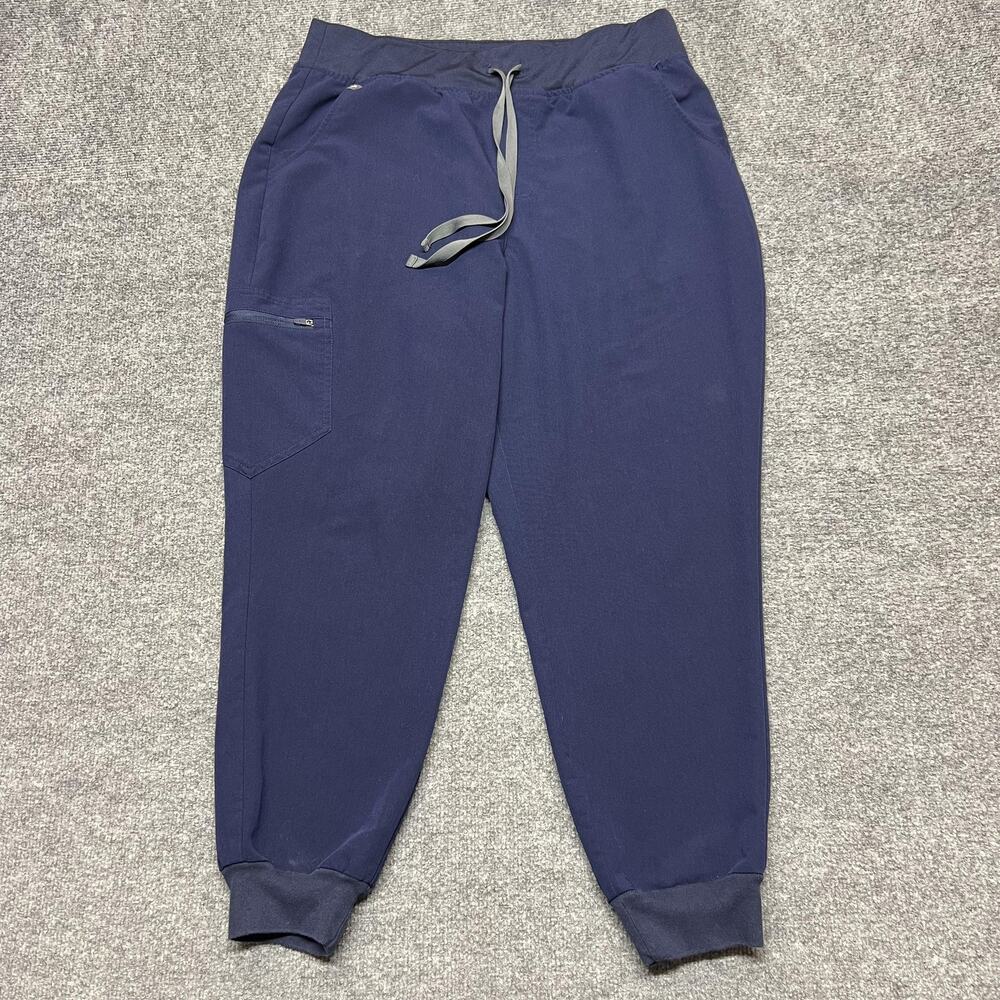 FIGS Zamora Jogger Scrub Pants Womens XL Petite Blue Technical Collection Work